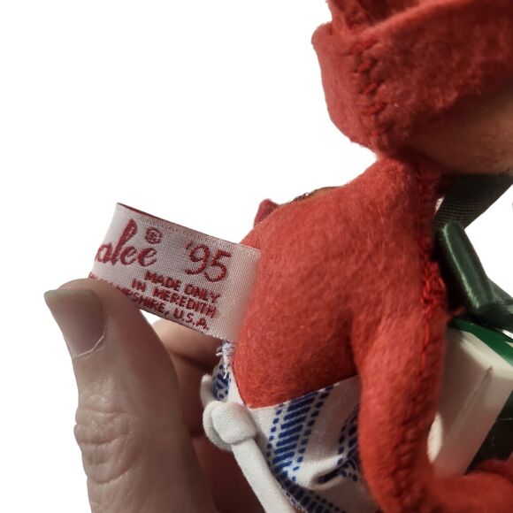 VTG ANNALEE MOBILITEE HAPPY ELF PIXIE SPRITE POSABLE 6” RED CHRISTMAS JOY - Picture 5 of 6